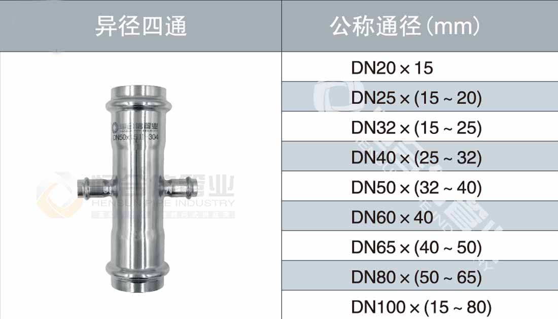 异径四通参数1