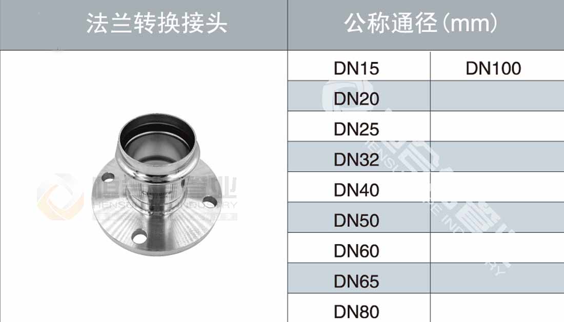 法兰转换接头参数1
