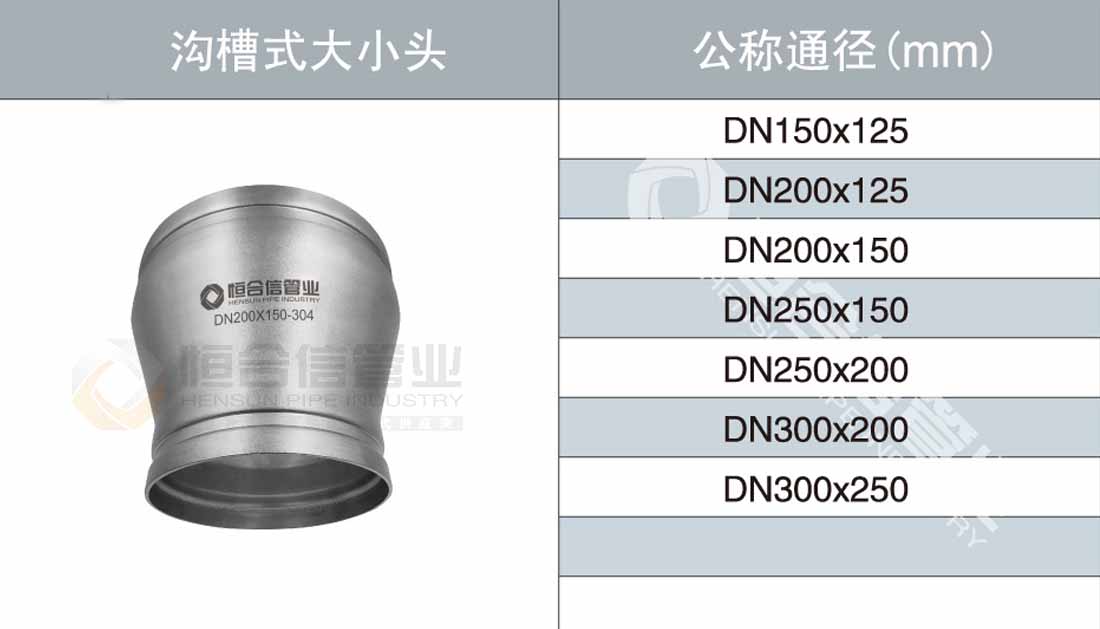 沟槽式大小头参数1