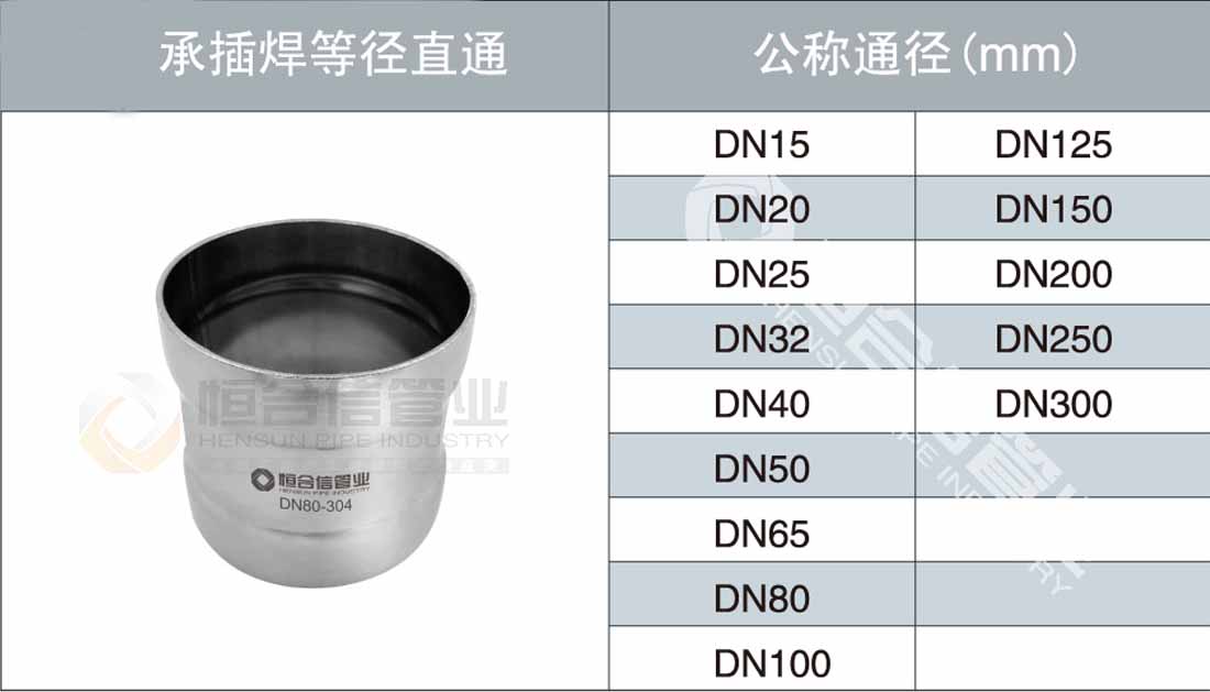 承插焊等径直通参数1